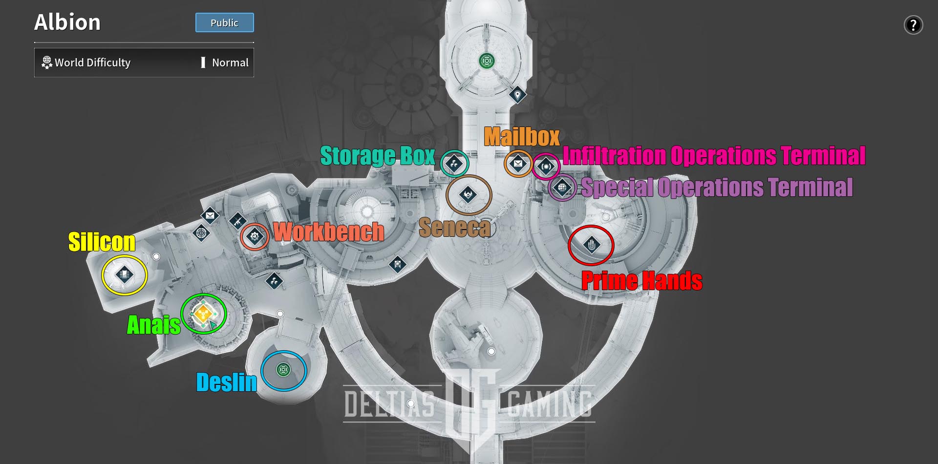 The First Descendant Albion Map Anais Silicon Deslin Seneca Prime Hands Workbench