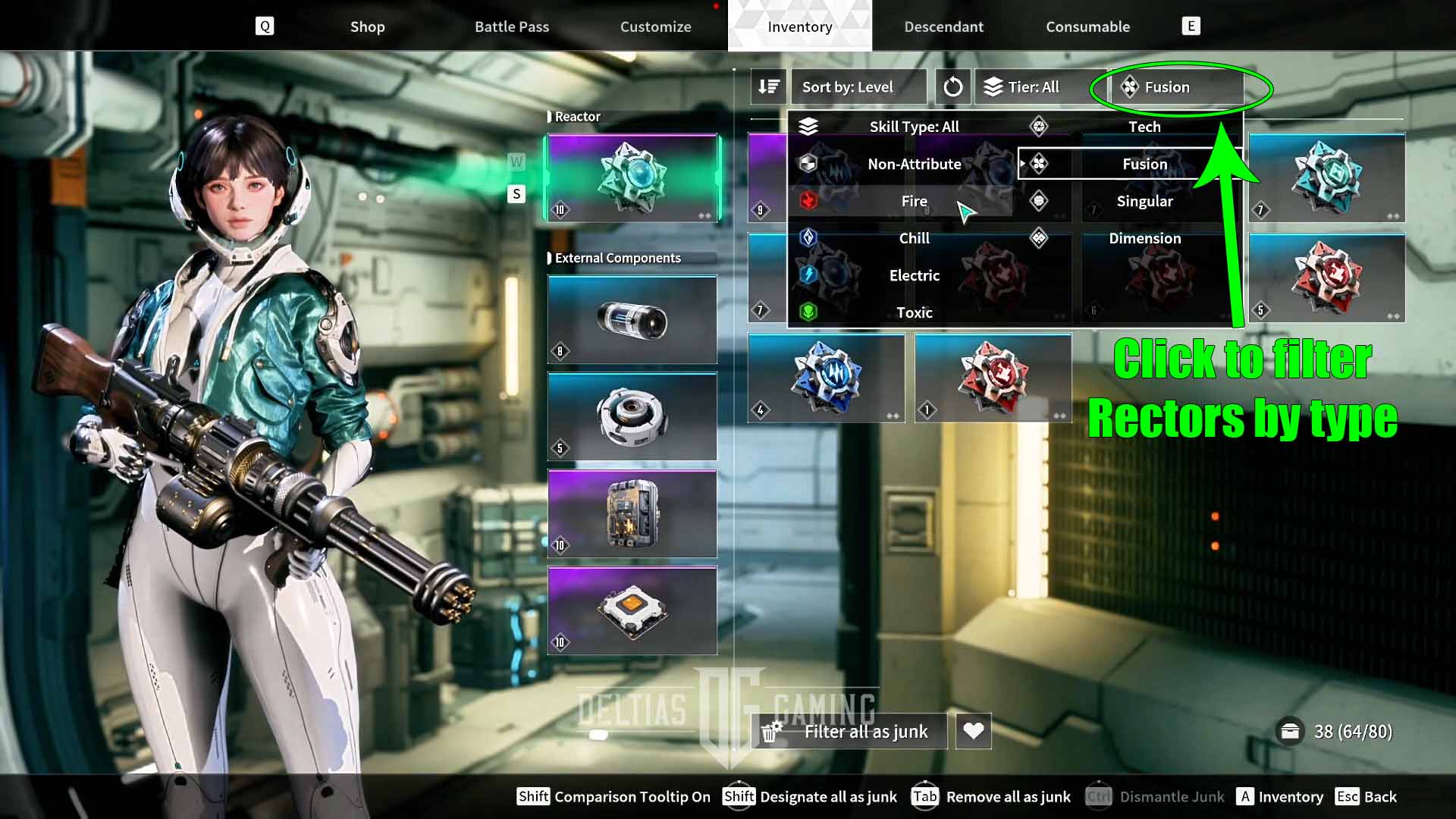 The First Descendant Reactor screen choose correct type The First Descendant: Top 10 Tips for Beginners guide