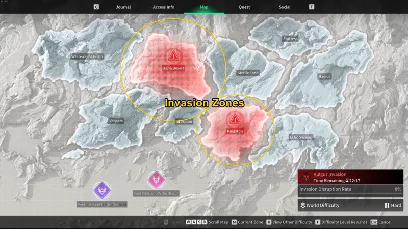 Invasion Zones Map Location in The First Descendant