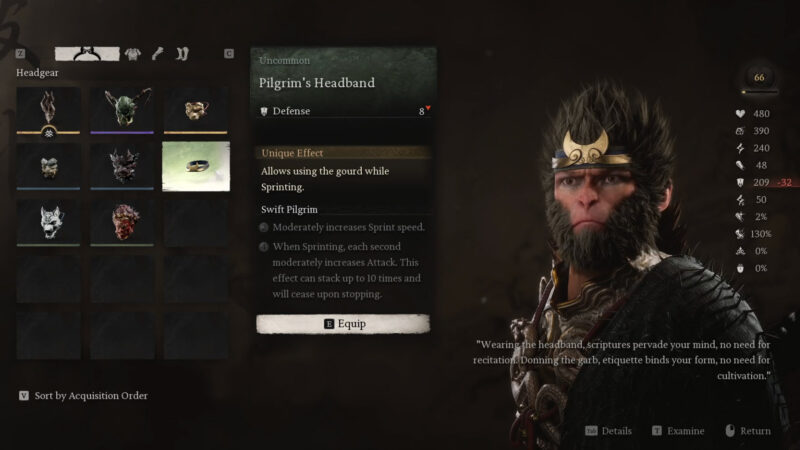 Pilgrim's Headband uncommon headgear - Black Myth Wukong