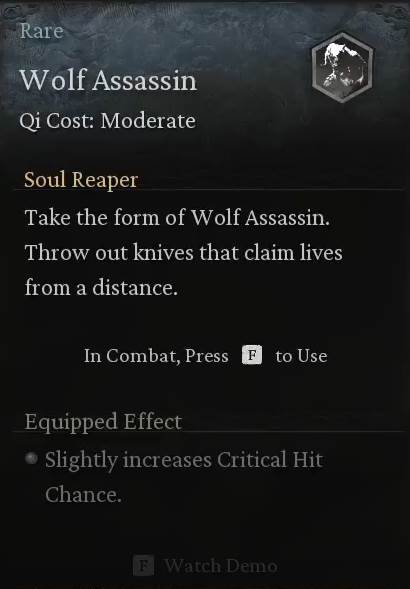 Wolf Assassin Spirit - Black Myth Wukong