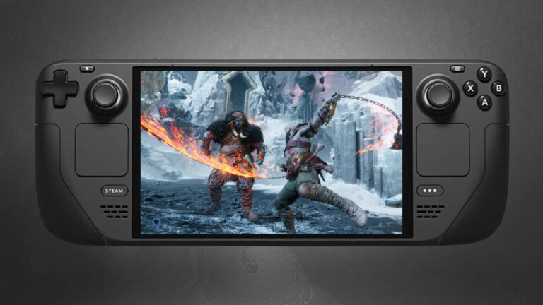 God of War Ragnarok on Steam Deck.