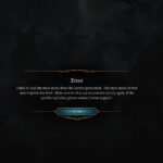 The error stops players from playing the game (Source: Larian Studios)