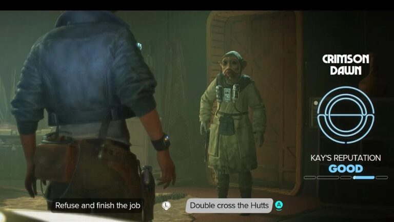 You can choose to either betray the Hutts or finish the job (Source: Ubisoft)