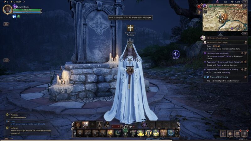 Talk to the Einar Priestess to restore lost EXP (Source: NCSOFT)