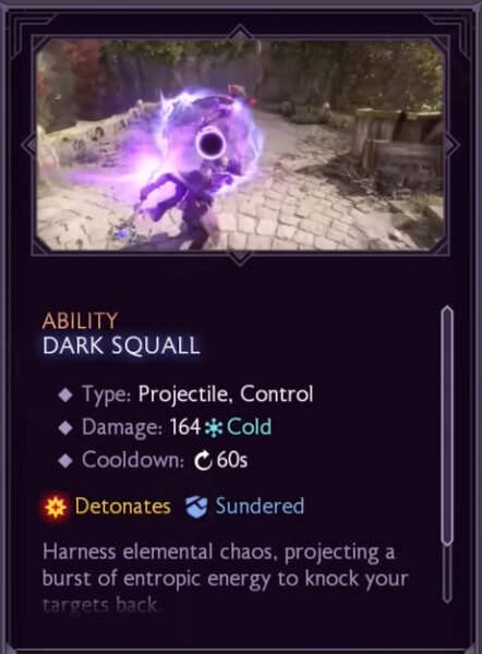 Dragon Age Veilguard Mage ability Dark Squall