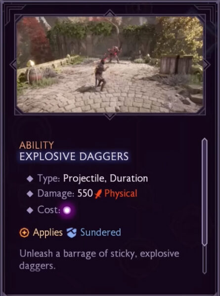 Dragon Age Veilguard Rogue ability Explosive Daggers