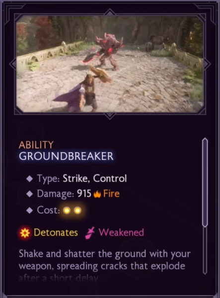 Dragon Age Veilguard Warrior ability Groundbreaker