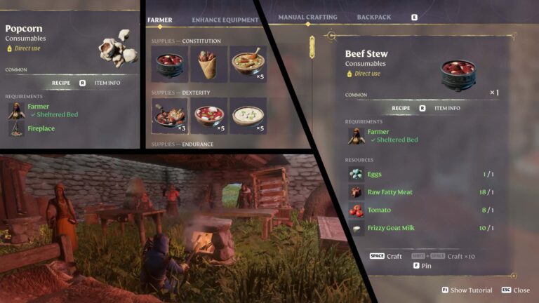 All Food Items in Enshrouded That You Should Know