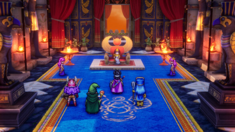 Dragon Quest 3 Remake standing indoors (Source: Square Enix)