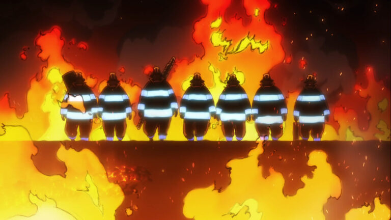 Fire Force in blazing fire