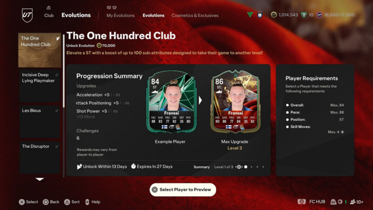 One Hundred Club Evolution