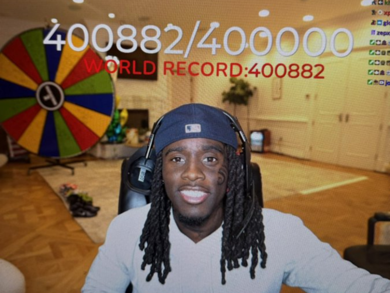 Kai Cenat Becomes First Twitch Streamer To Amass 400,000 Subscribers, Fans React