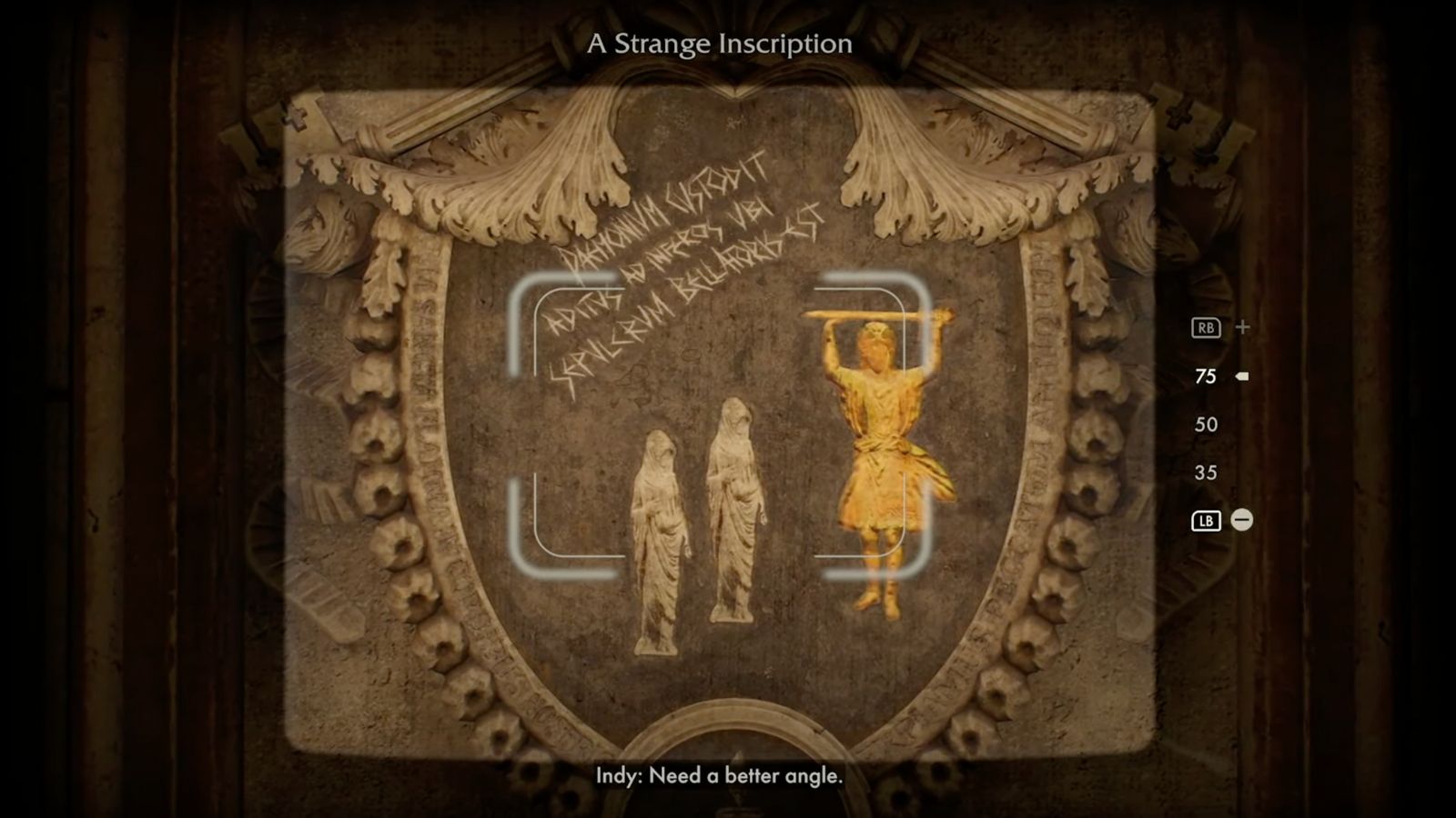 First Strange Inscription. (Image via Bethesda Softworks)