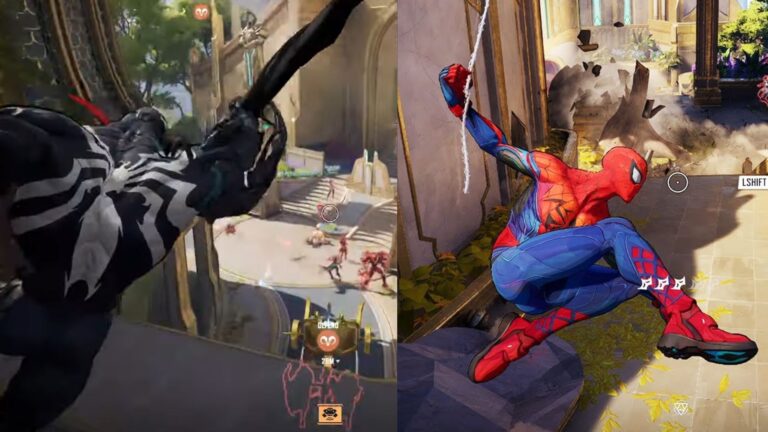 Venom and Spider-Man have Easy Swing toggled on by default in Marvel Rivals (Source: NetEase Games)