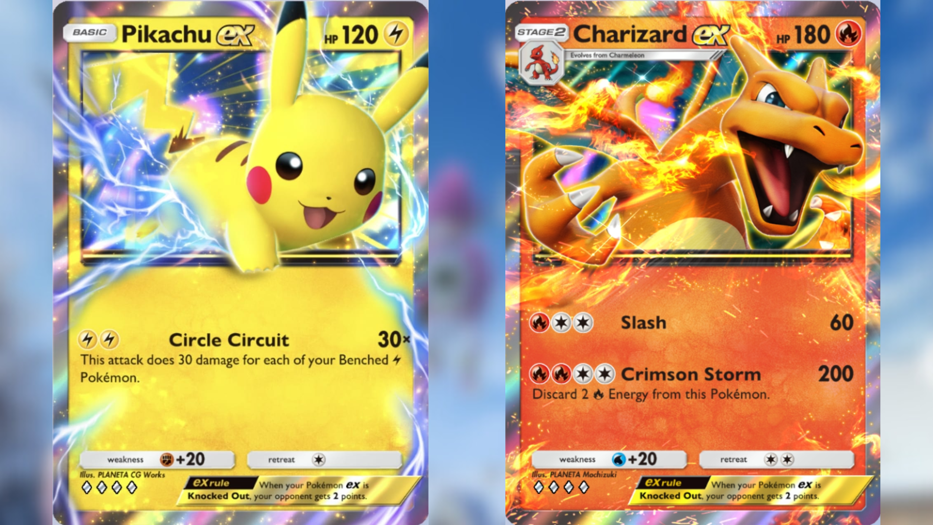 Pikachu Ex and Charizard Ex (Image via The Pokémon Company)