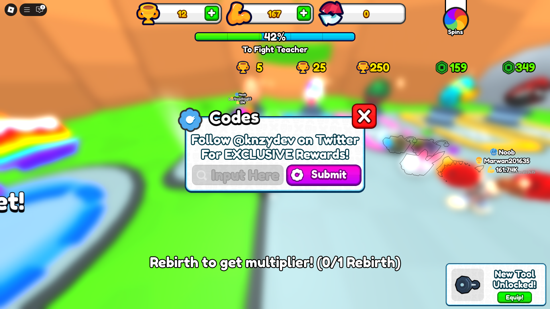 Redeeming codes (Image via Roblox)