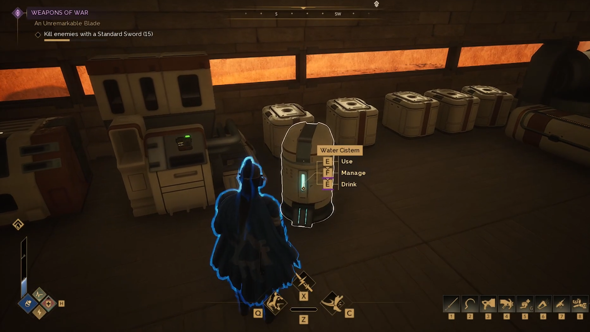 You can use the Water Cistern to deposit or extract water